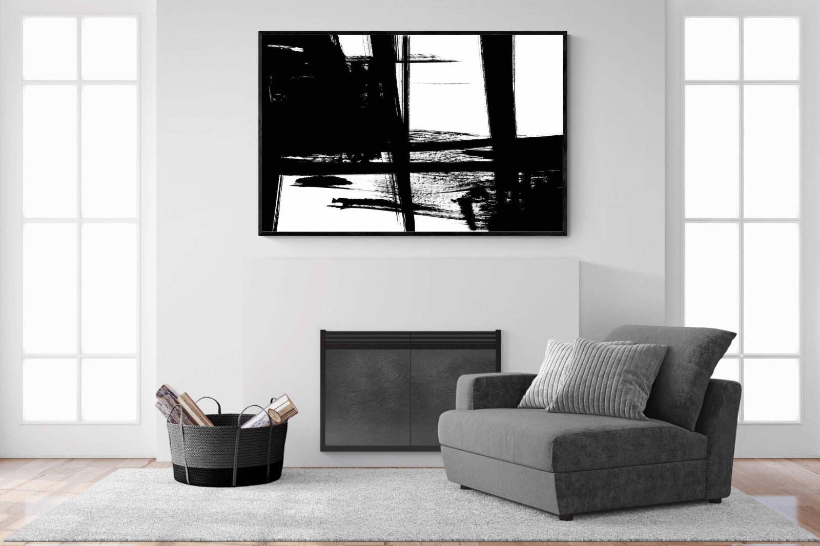 Hijinks-Wall_Art-150 x 100cm-Mounted Canvas-Black-Pixalot