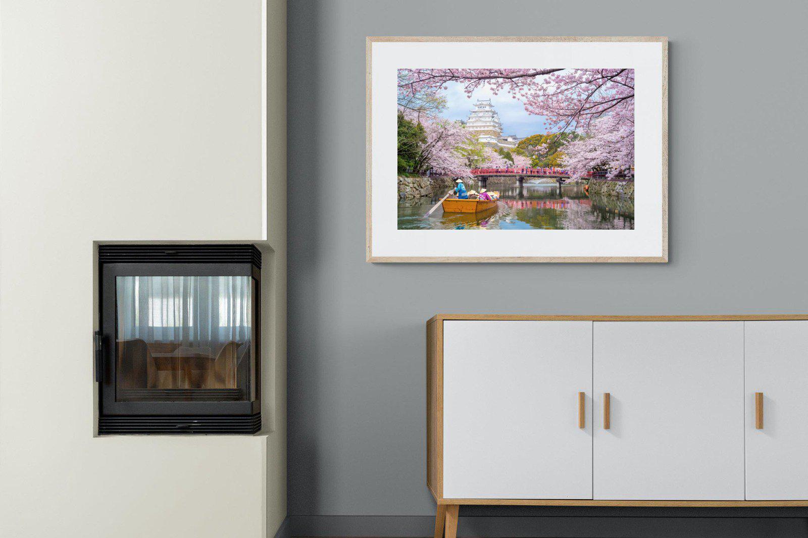 Himeji Castle-Wall_Art-100 x 75cm-Framed Print-Wood-Pixalot