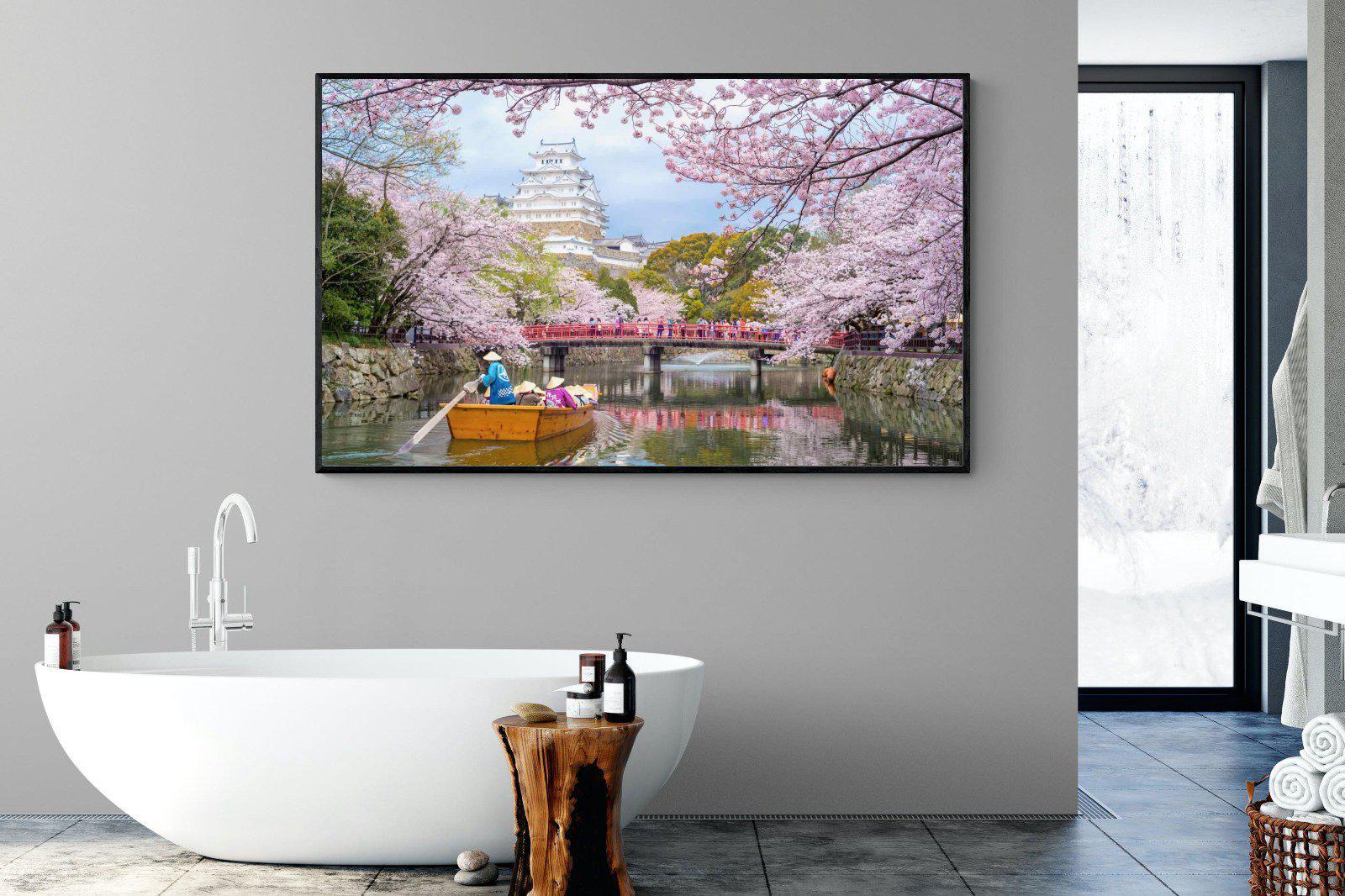 Himeji Castle-Wall_Art-180 x 110cm-Mounted Canvas-Black-Pixalot