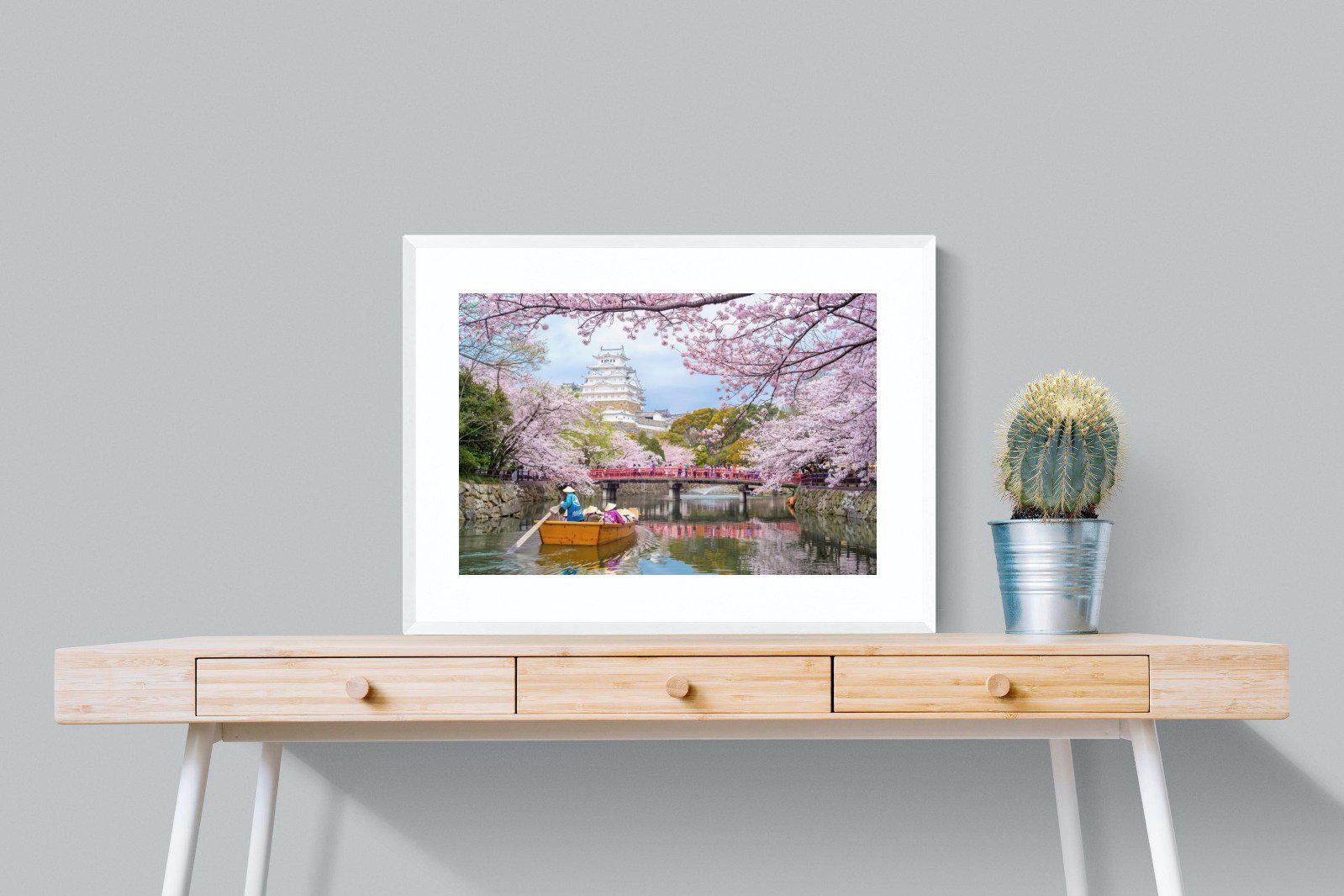 Himeji Castle-Wall_Art-80 x 60cm-Framed Print-White-Pixalot