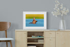 Hippo-Wall_Art-60 x 45cm-Framed Print-White-Pixalot