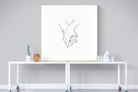 Holding Hands-Wall_Art-120 x 120cm-Framed Print-Wood-Pixalot