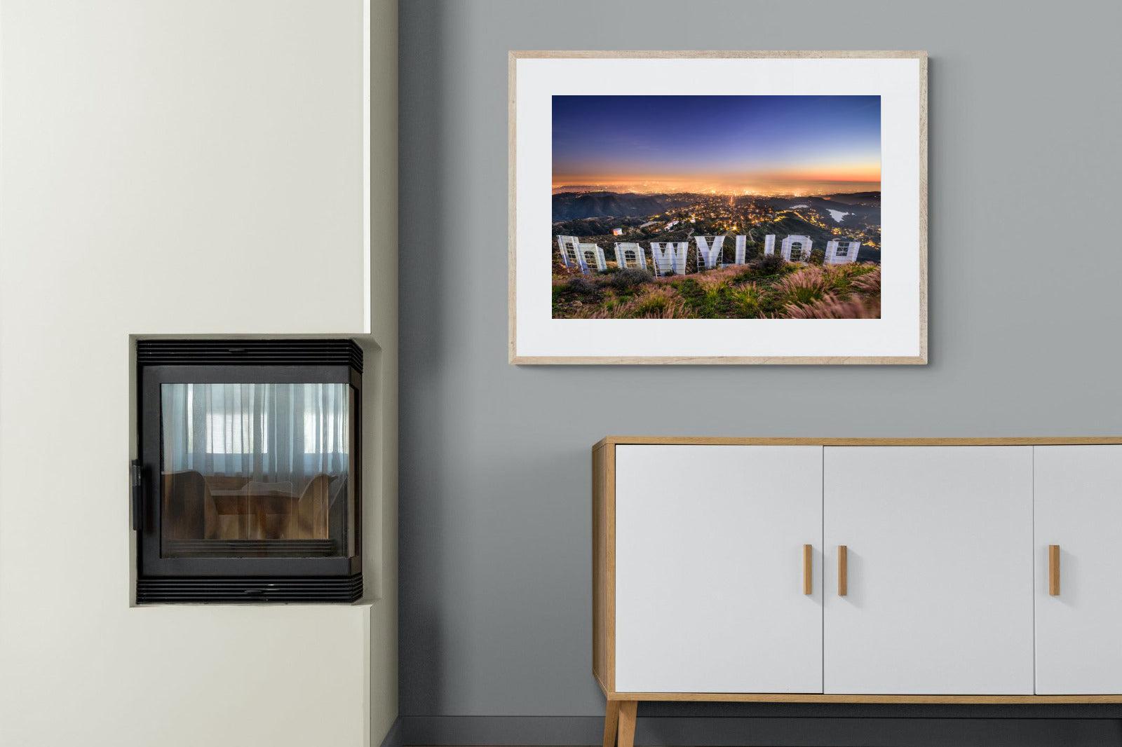 Hollywood-Wall_Art-100 x 75cm-Framed Print-Wood-Pixalot
