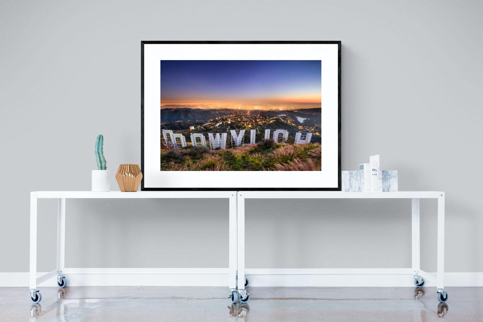 Hollywood-Wall_Art-120 x 90cm-Framed Print-Black-Pixalot
