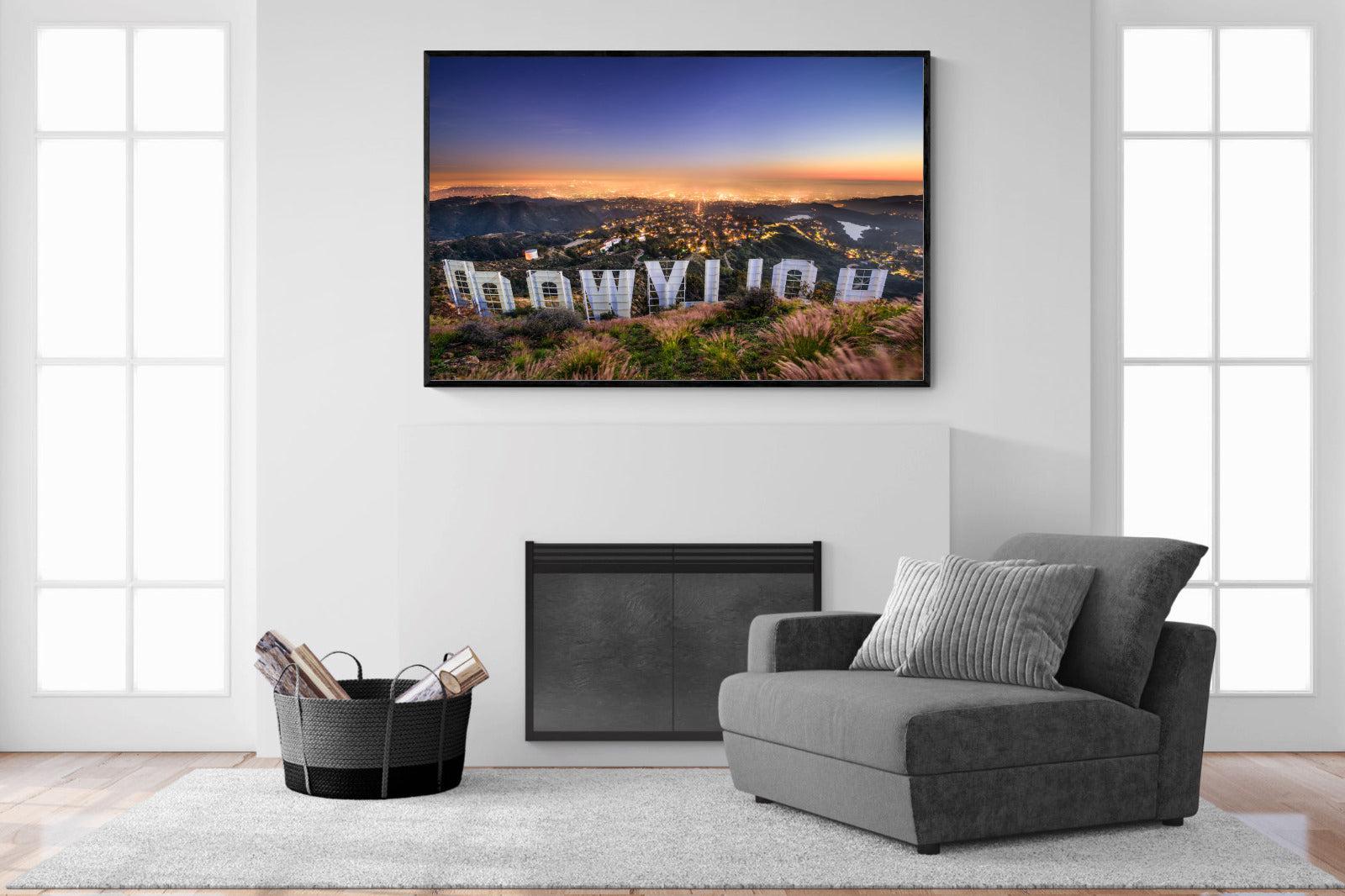 Hollywood-Wall_Art-150 x 100cm-Mounted Canvas-Black-Pixalot