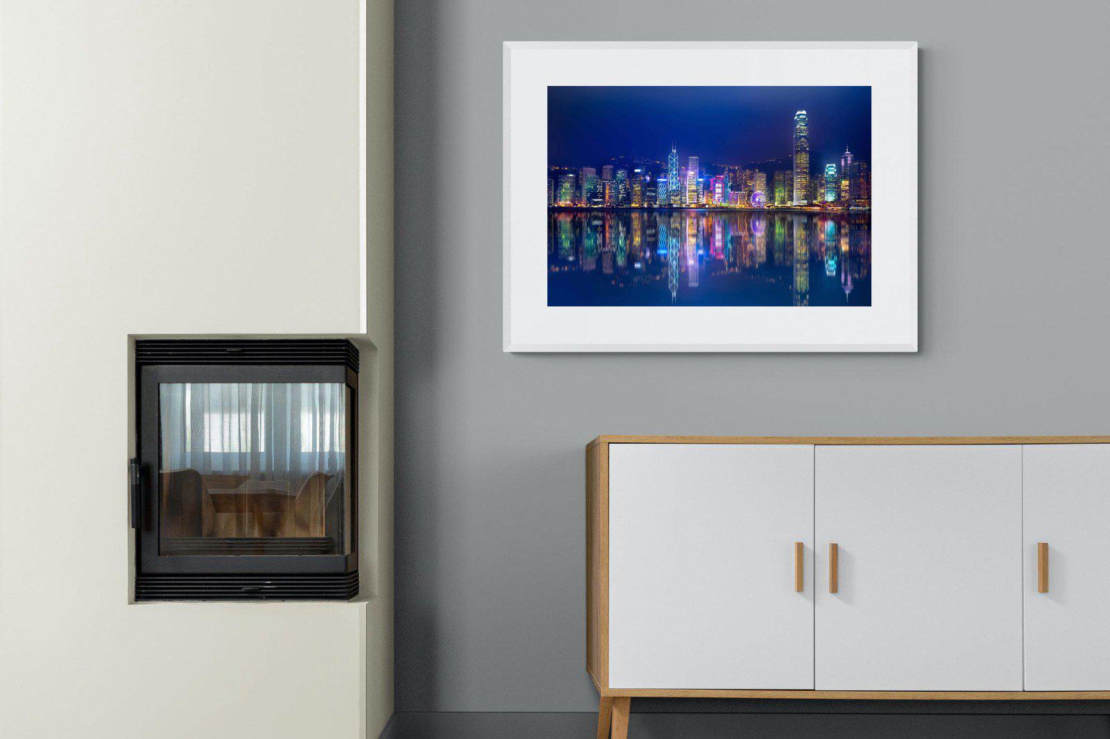 Hong Kong-Wall_Art-100 x 75cm-Framed Print-White-Pixalot