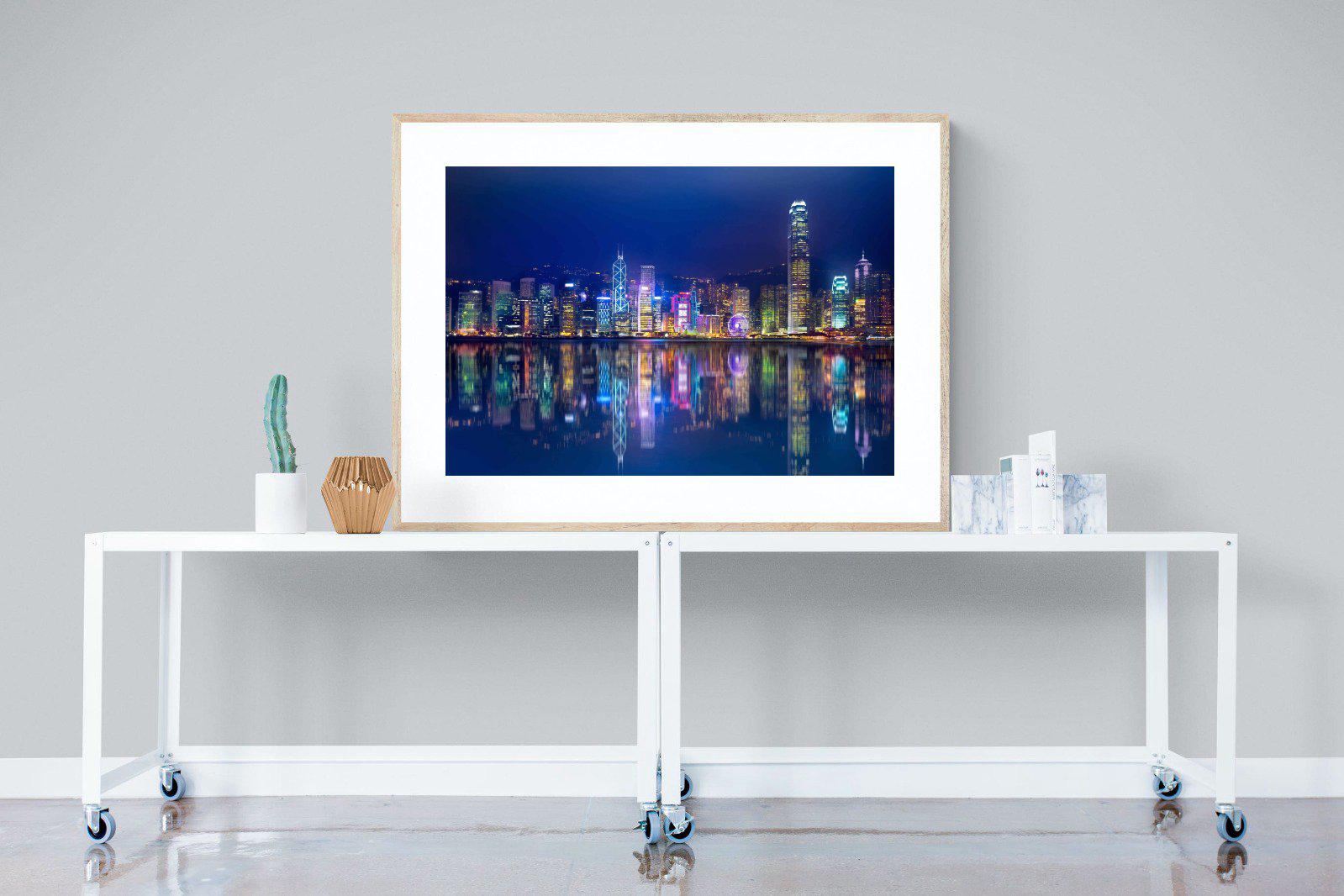 Hong Kong-Wall_Art-120 x 90cm-Framed Print-Wood-Pixalot
