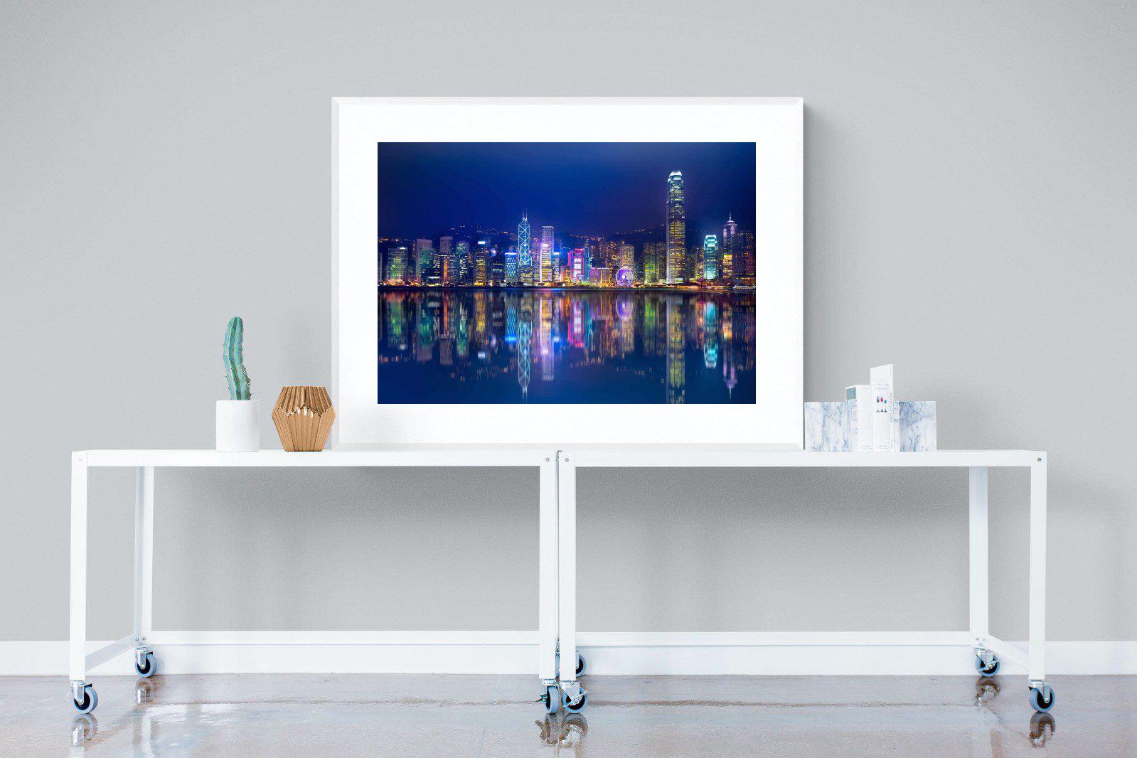Hong Kong-Wall_Art-120 x 90cm-Framed Print-White-Pixalot