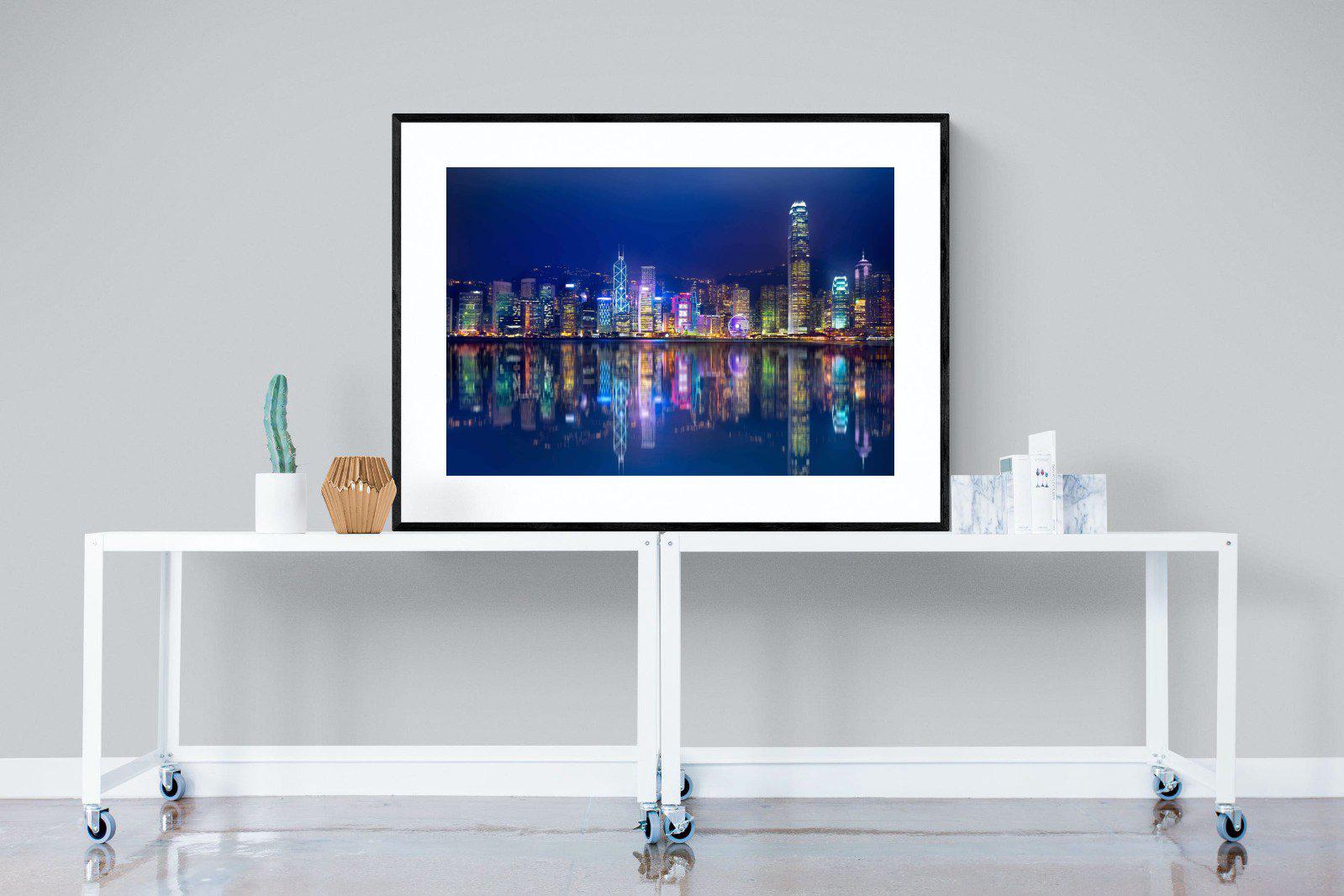 Hong Kong-Wall_Art-120 x 90cm-Framed Print-Black-Pixalot
