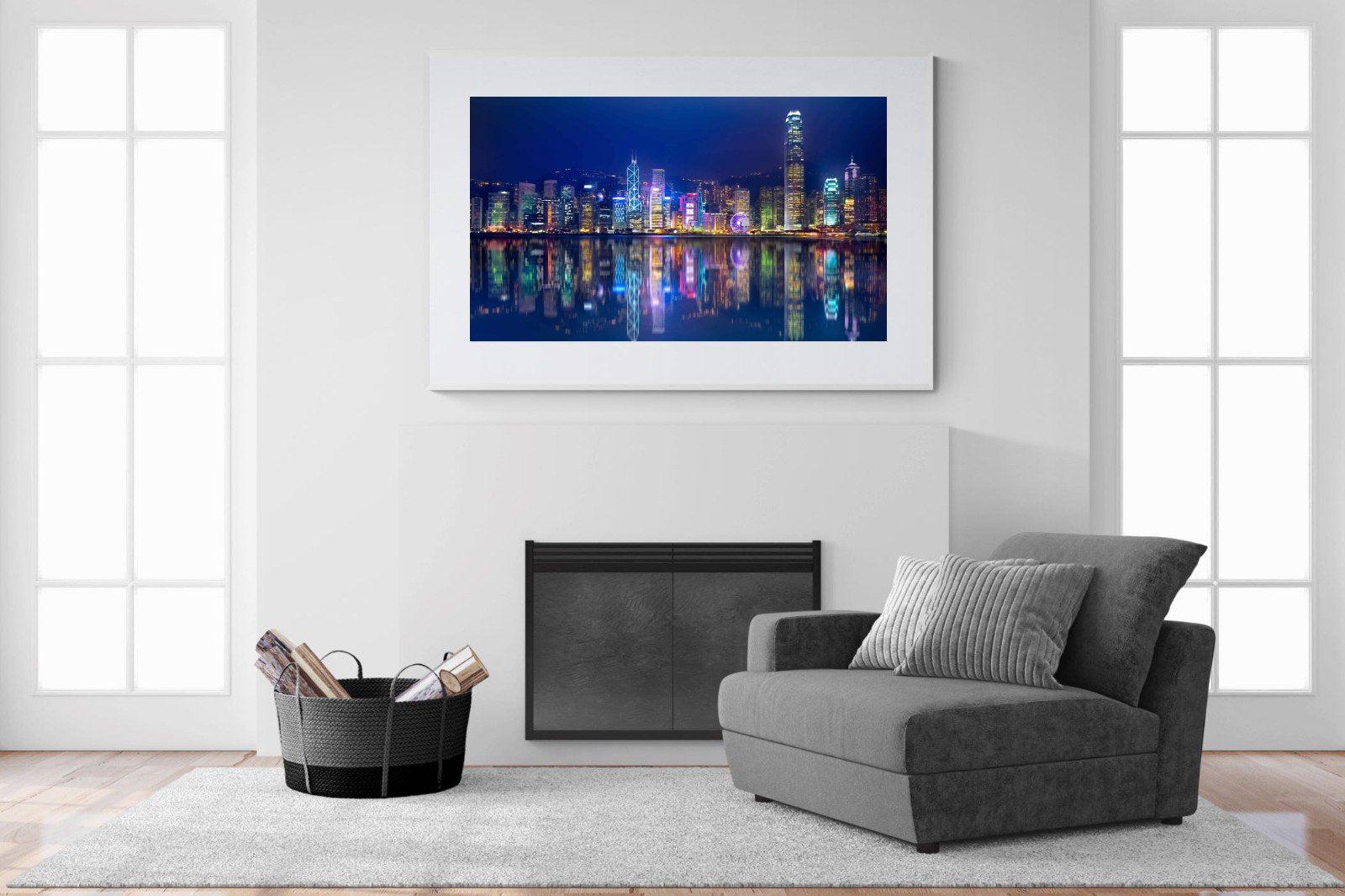Hong Kong-Wall_Art-150 x 100cm-Framed Print-White-Pixalot