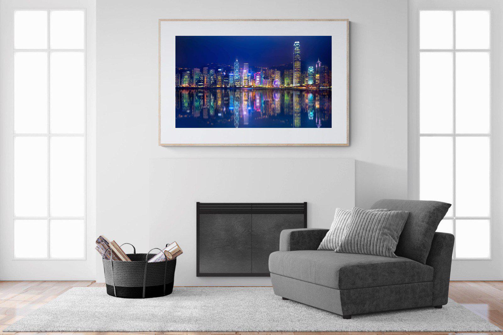 Hong Kong-Wall_Art-150 x 100cm-Framed Print-Wood-Pixalot