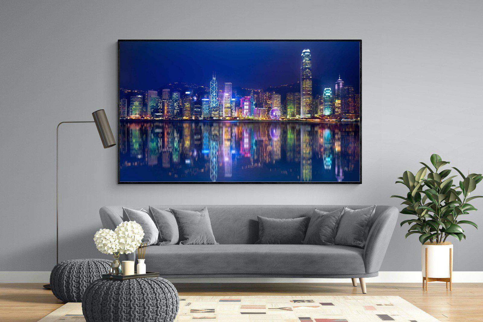 Hong Kong-Wall_Art-220 x 130cm-Mounted Canvas-Black-Pixalot
