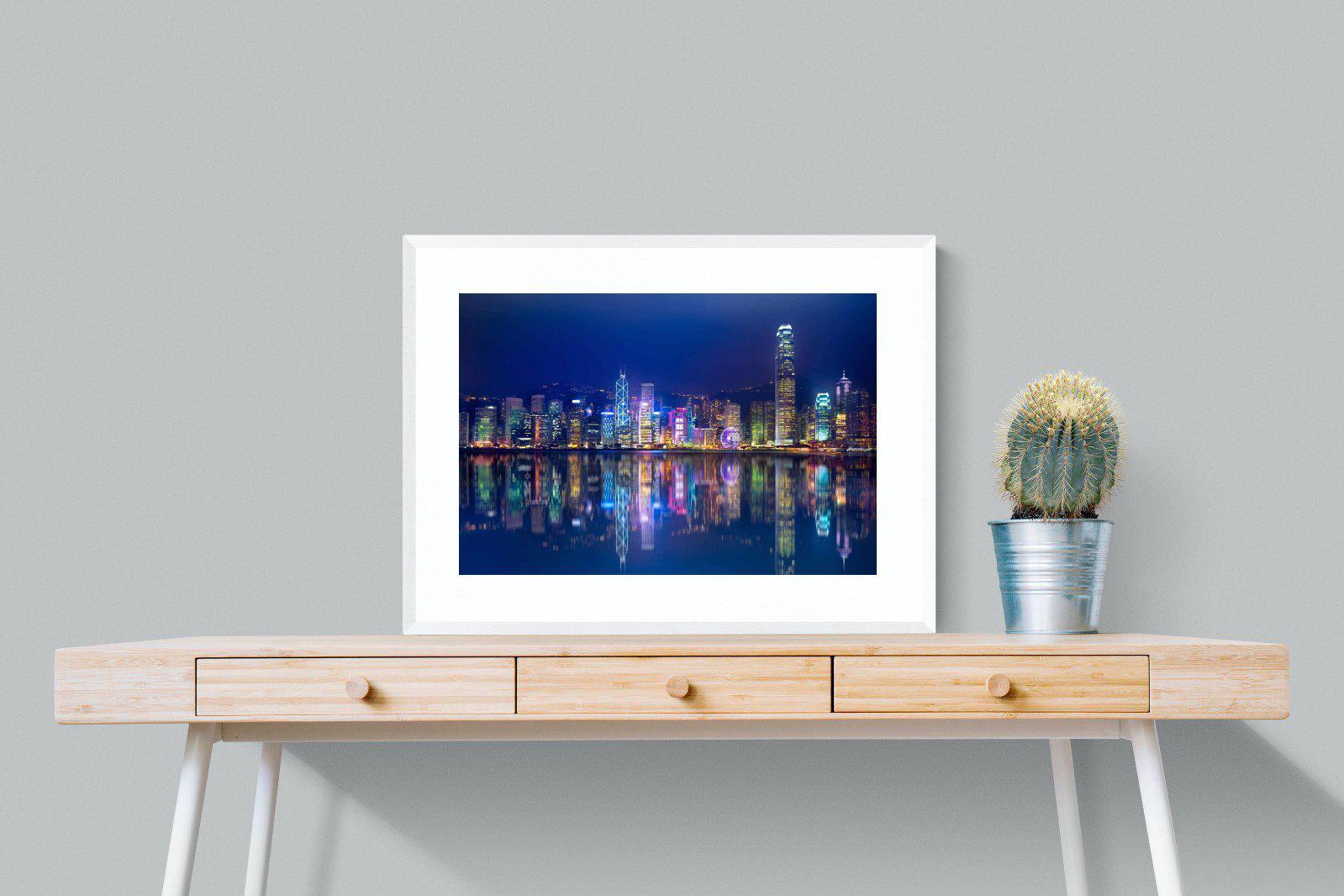 Hong Kong-Wall_Art-80 x 60cm-Framed Print-White-Pixalot
