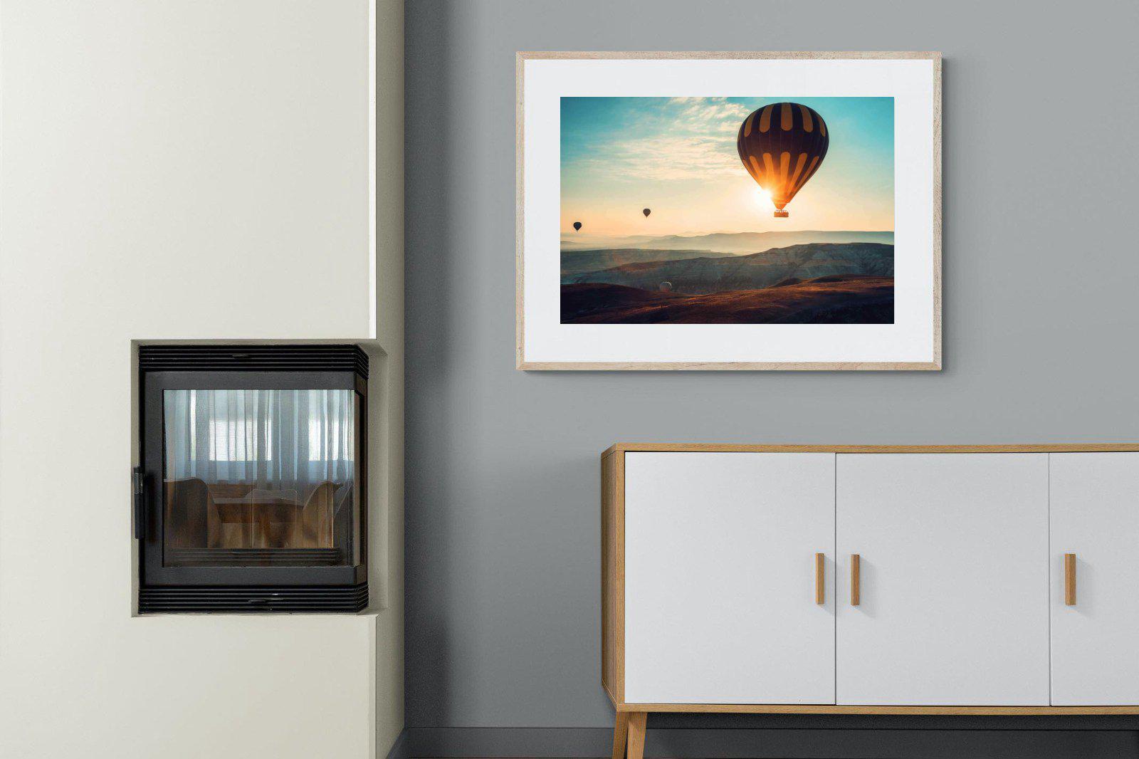 Hot Air-Wall_Art-100 x 75cm-Framed Print-Wood-Pixalot