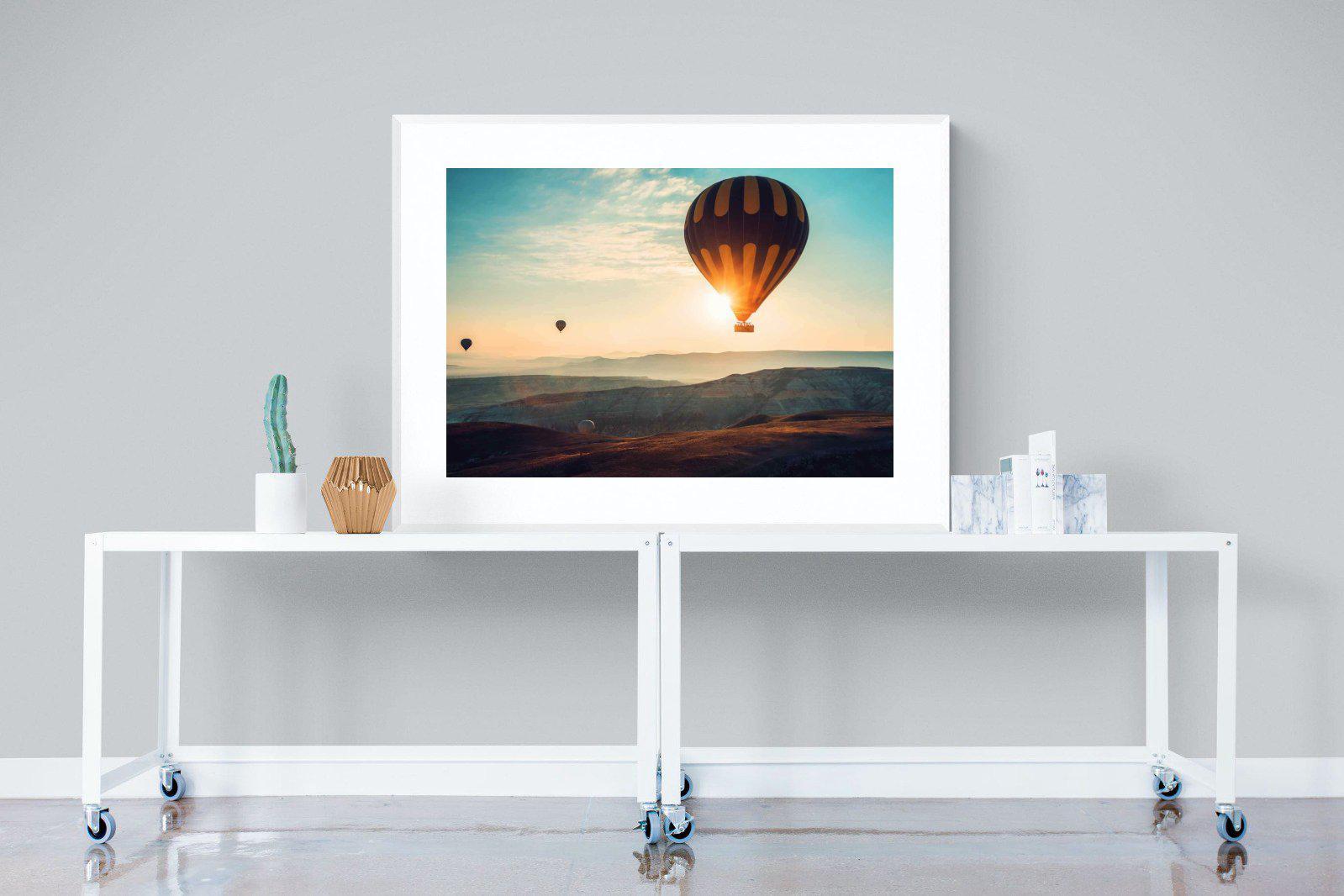 Hot Air-Wall_Art-120 x 90cm-Framed Print-White-Pixalot