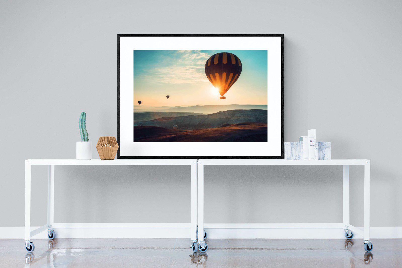 Hot Air-Wall_Art-120 x 90cm-Framed Print-Black-Pixalot