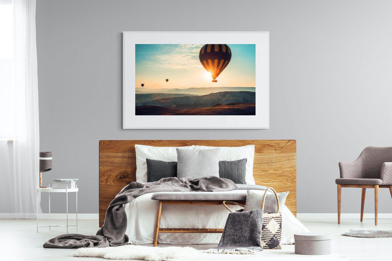 Hot Air-Wall_Art-150 x 100cm-Framed Print-White-Pixalot