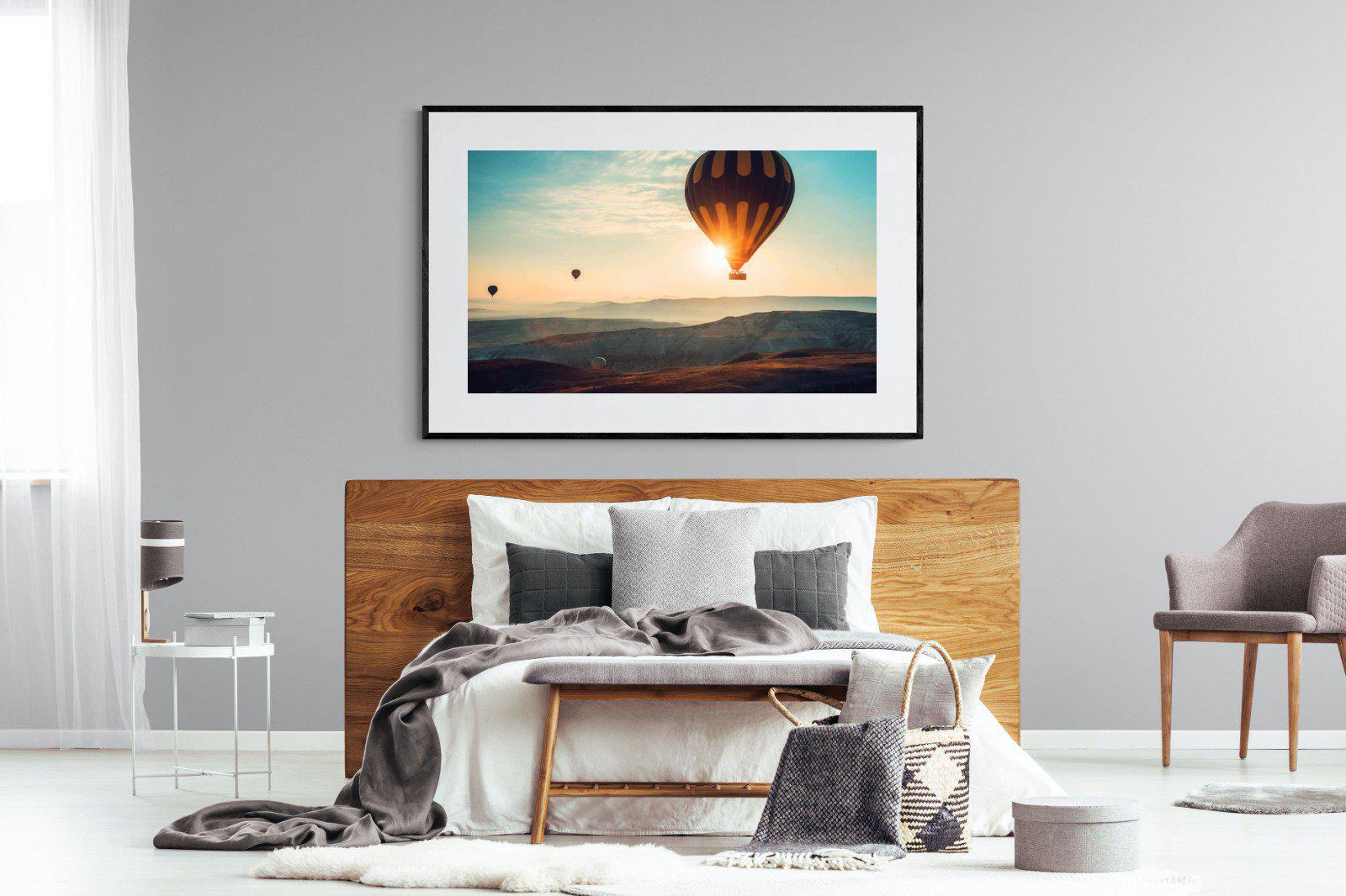Hot Air-Wall_Art-150 x 100cm-Framed Print-Black-Pixalot