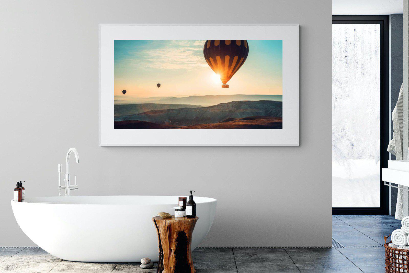 Hot Air-Wall_Art-180 x 110cm-Framed Print-White-Pixalot