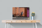 Hula Hooping Girl-Wall_Art-80 x 60cm-Mounted Canvas-No Frame-Pixalot