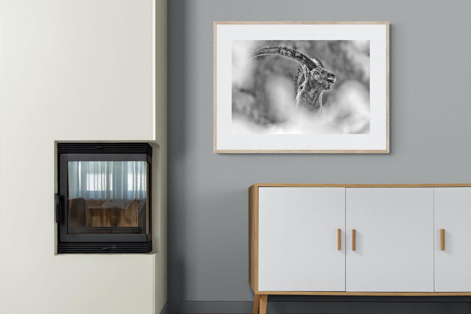 Ibex-Wall_Art-100 x 75cm-Framed Print-Wood-Pixalot