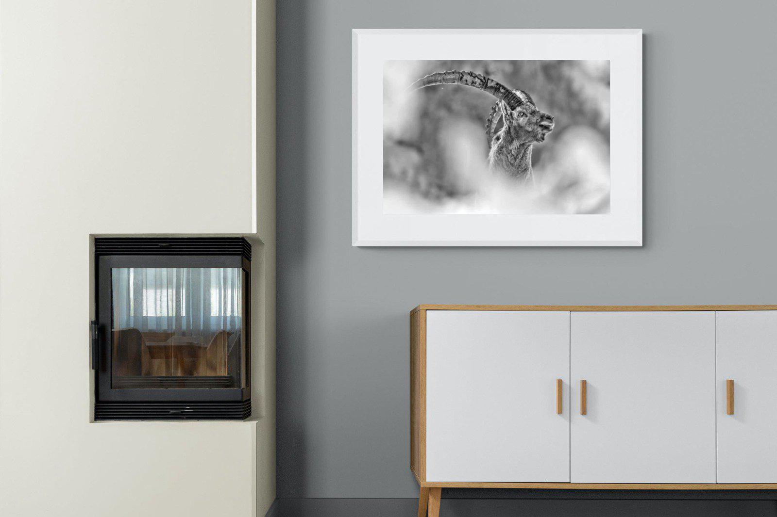 Ibex-Wall_Art-100 x 75cm-Framed Print-White-Pixalot