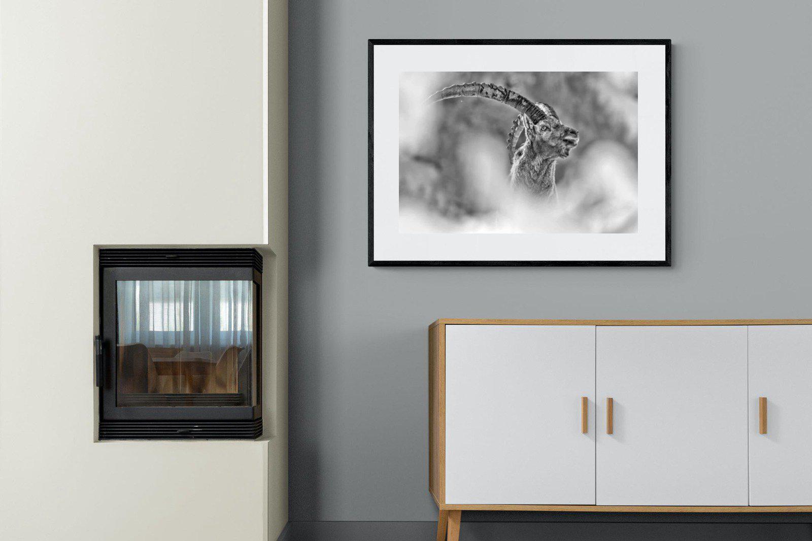 Ibex-Wall_Art-100 x 75cm-Framed Print-Black-Pixalot
