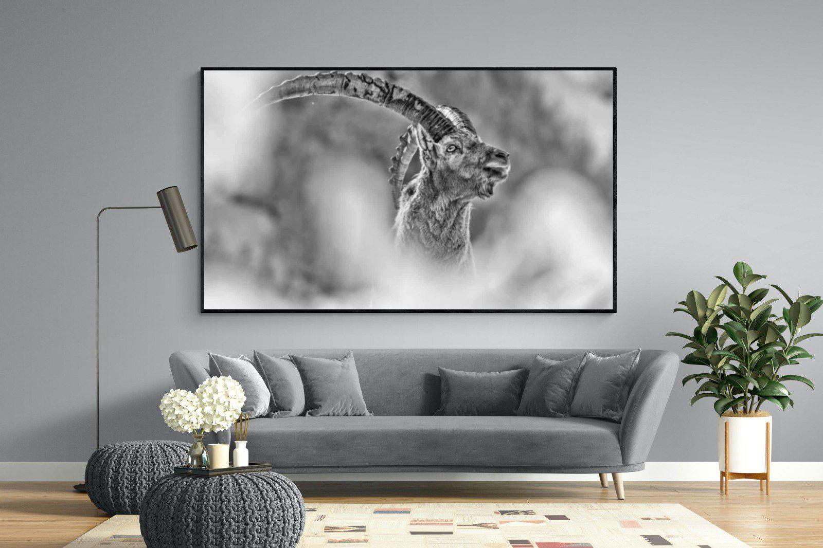 Ibex-Wall_Art-220 x 130cm-Mounted Canvas-Black-Pixalot