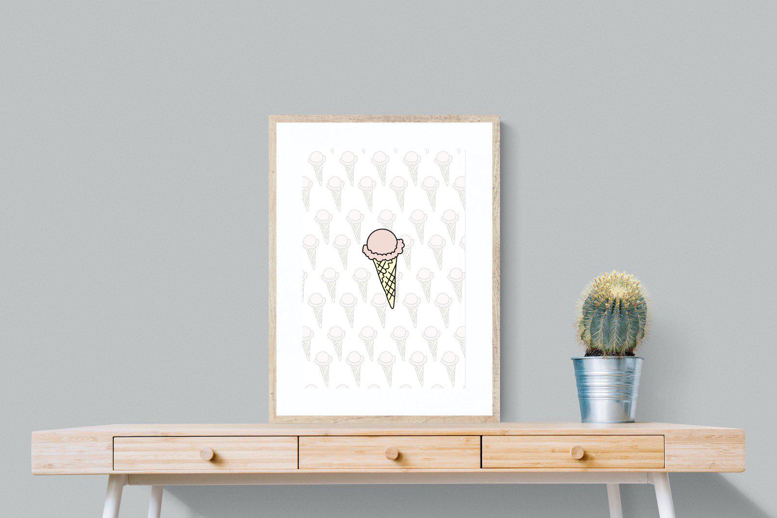 Ice Cream-Wall_Art-60 x 80cm-Framed Print-Wood-Pixalot