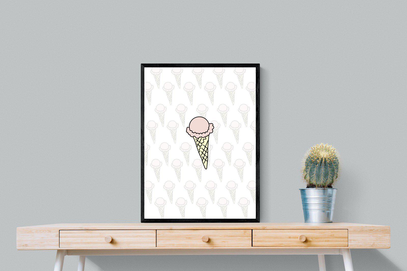 Ice Cream-Wall_Art-60 x 80cm-Mounted Canvas-Black-Pixalot