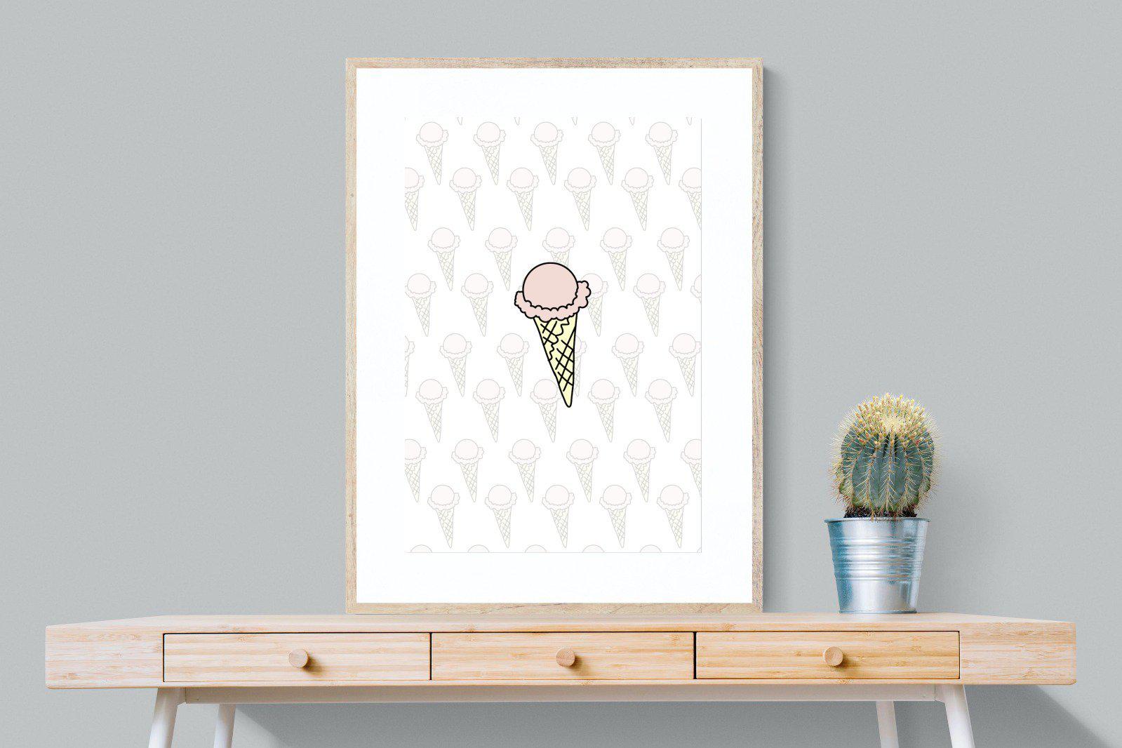 Ice Cream-Wall_Art-75 x 100cm-Framed Print-Wood-Pixalot