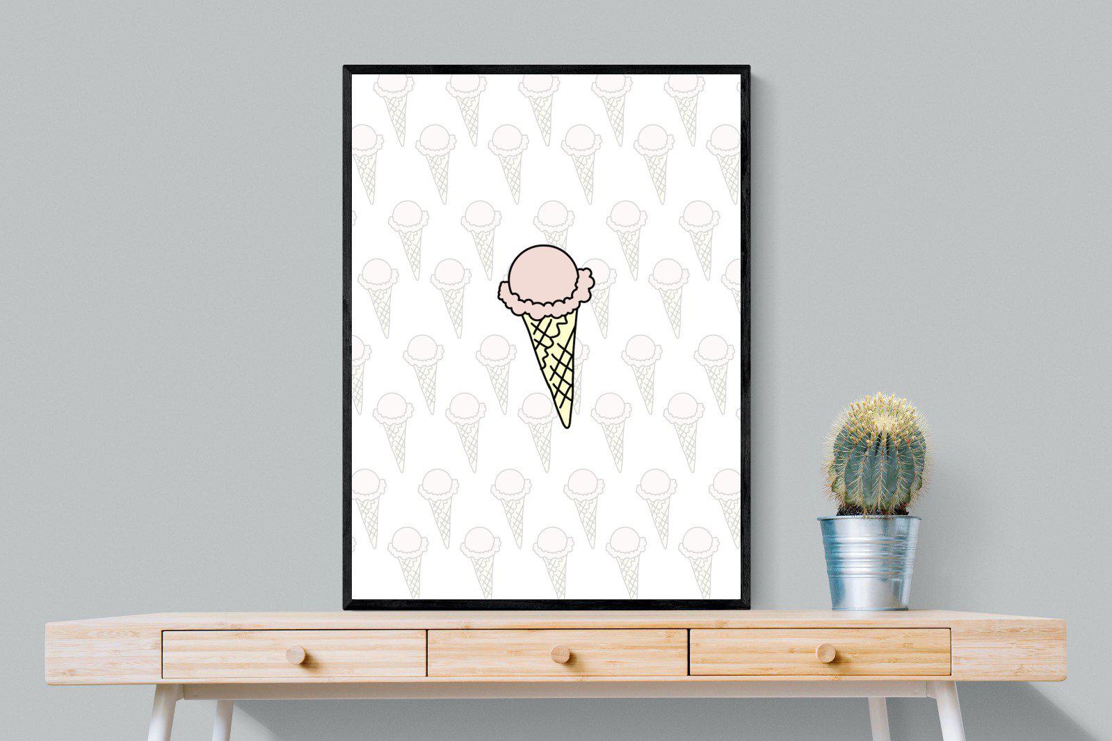 Ice Cream-Wall_Art-75 x 100cm-Mounted Canvas-Black-Pixalot