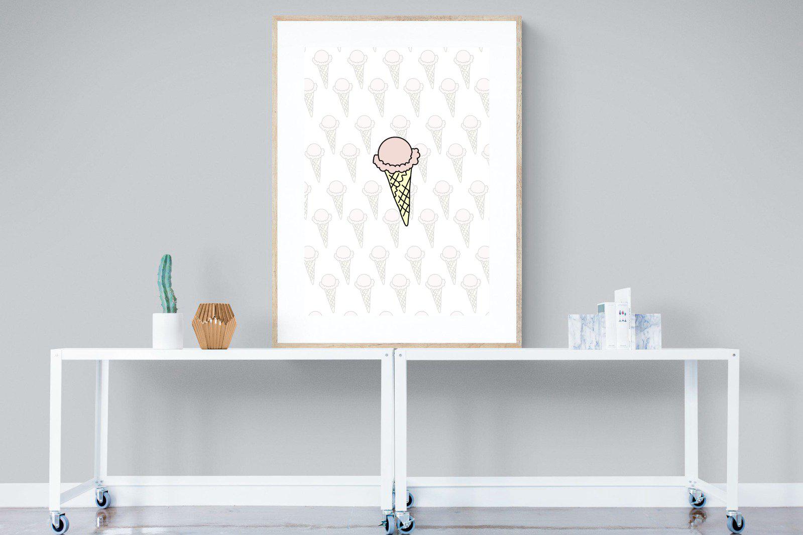 Ice Cream-Wall_Art-90 x 120cm-Framed Print-Wood-Pixalot