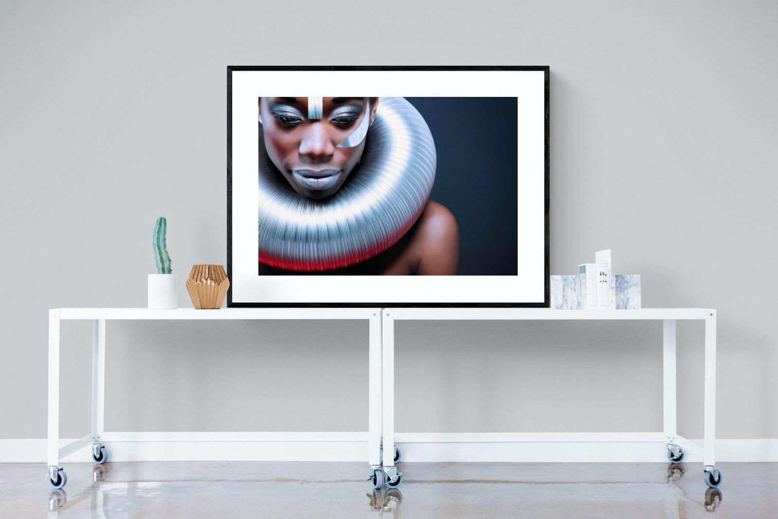 Ice Queen-Wall_Art-120 x 90cm-Framed Print-Black-Pixalot