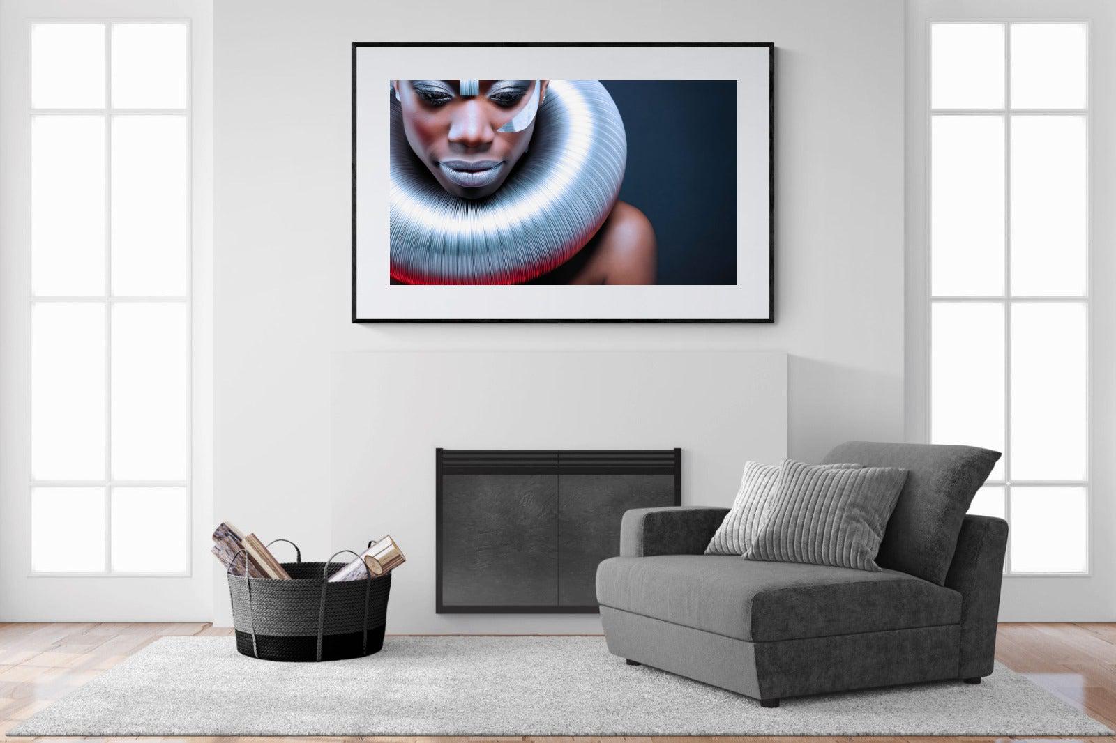 Ice Queen-Wall_Art-150 x 100cm-Framed Print-Black-Pixalot