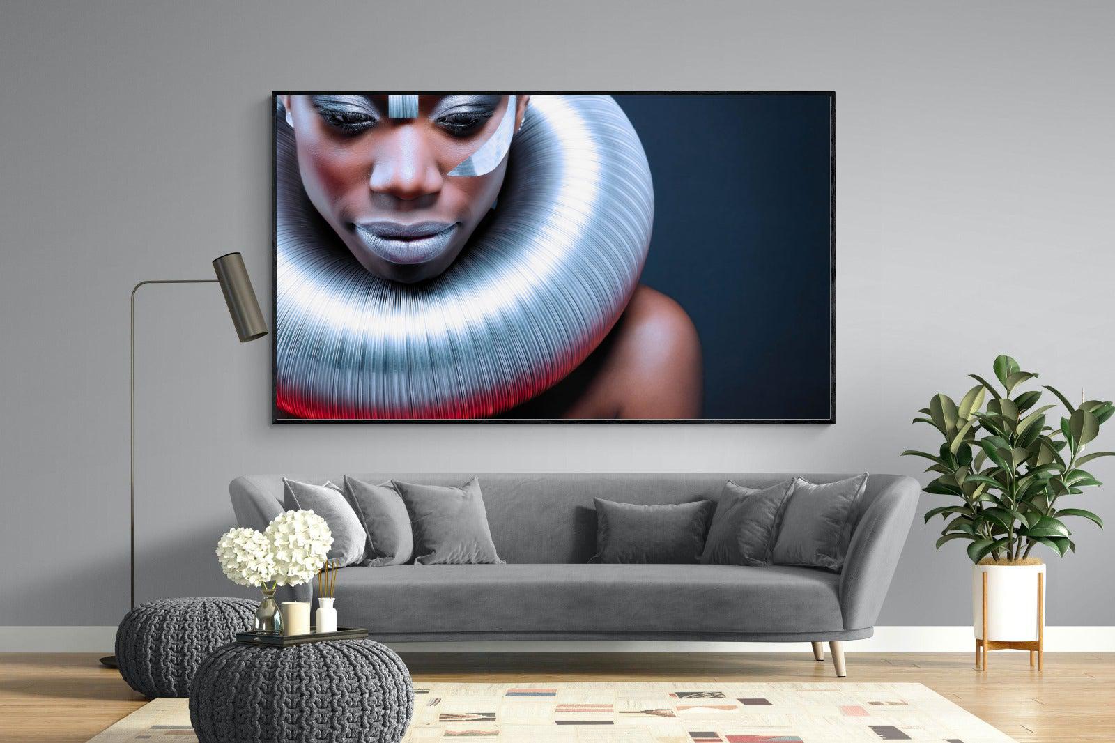 Ice Queen-Wall_Art-220 x 130cm-Mounted Canvas-Black-Pixalot