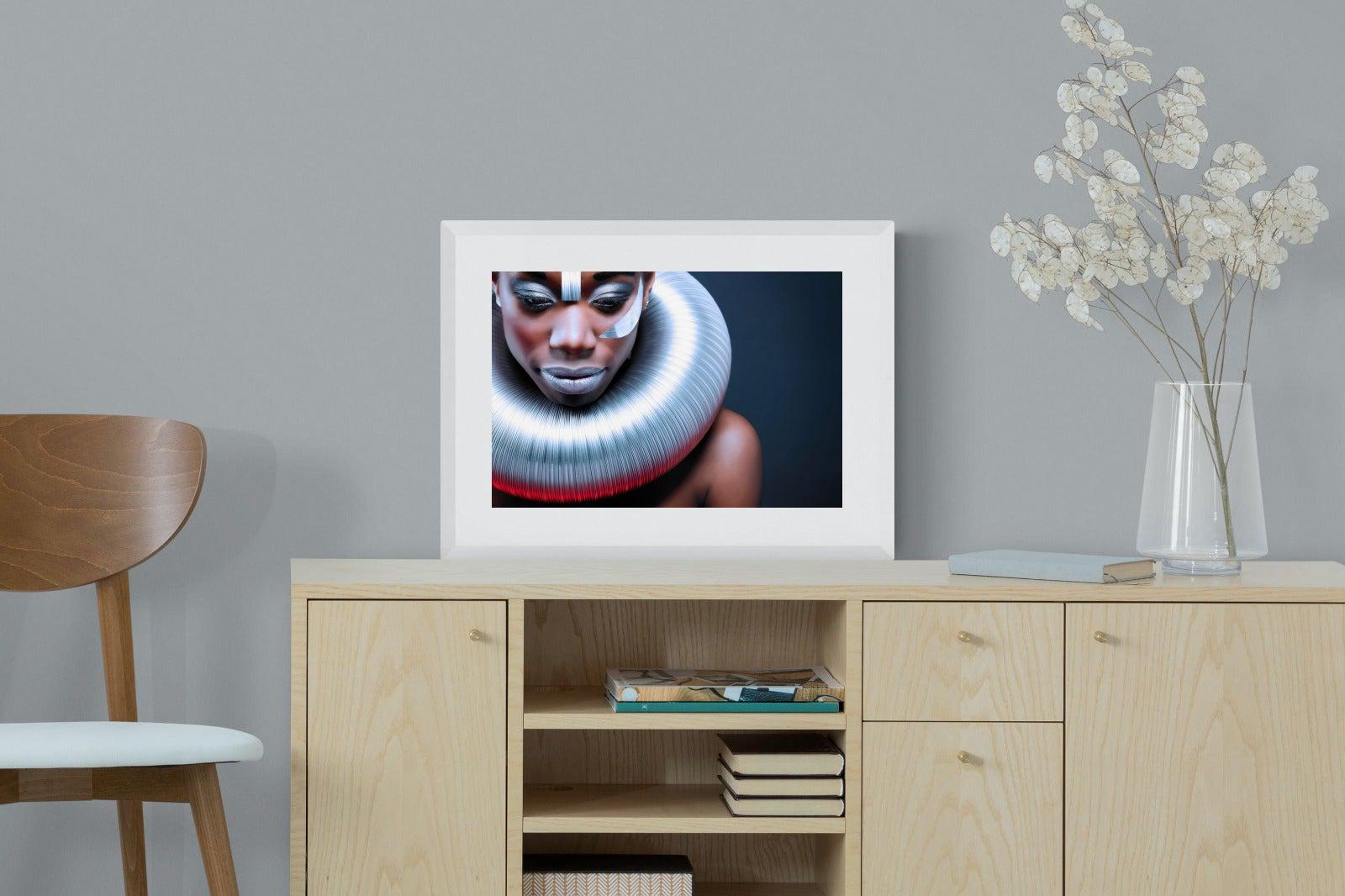 Ice Queen-Wall_Art-60 x 45cm-Framed Print-White-Pixalot