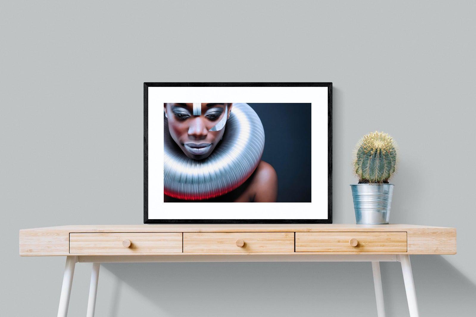 Ice Queen-Wall_Art-80 x 60cm-Framed Print-Black-Pixalot