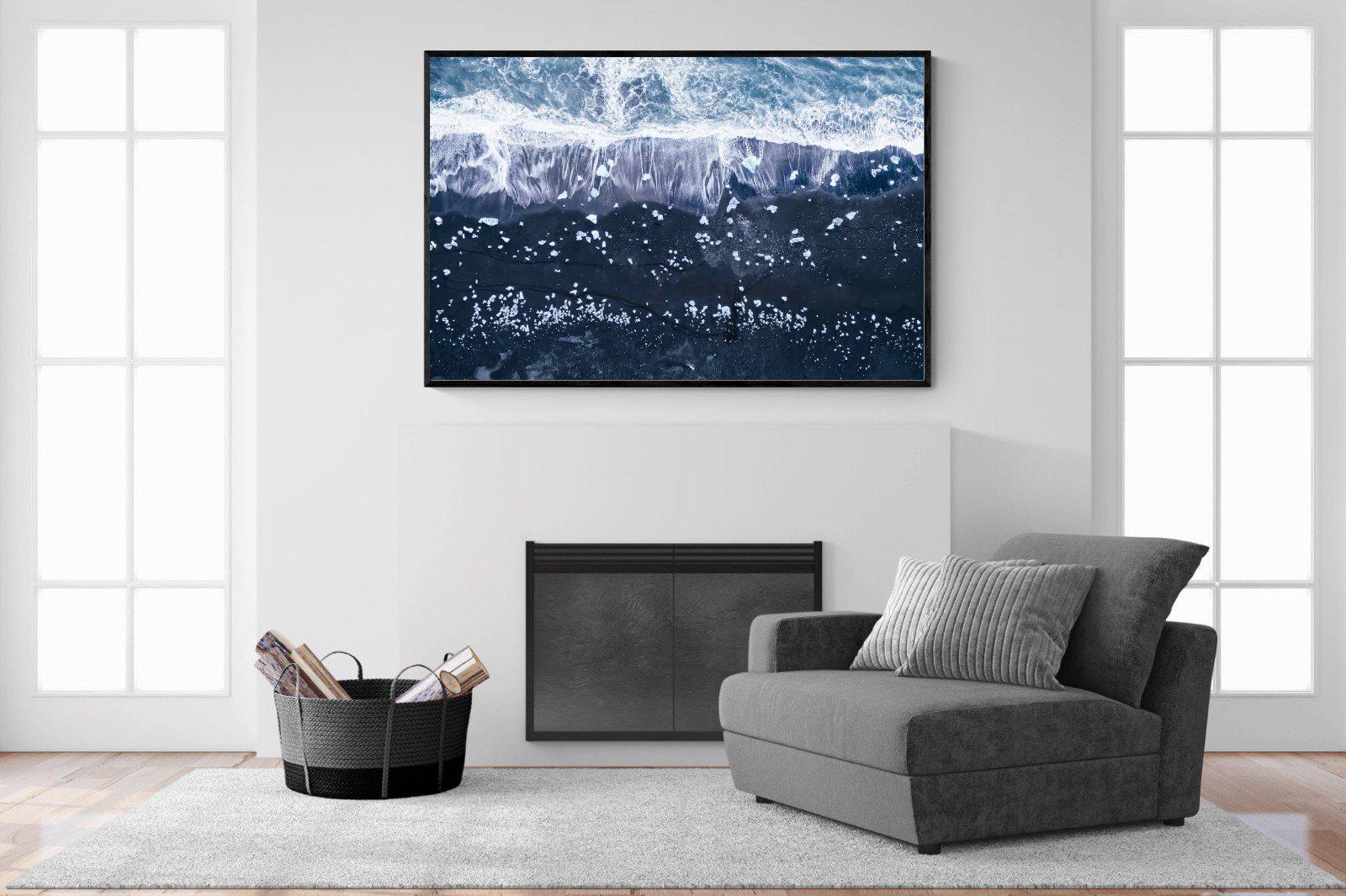 Iceland-Wall_Art-150 x 100cm-Mounted Canvas-Black-Pixalot