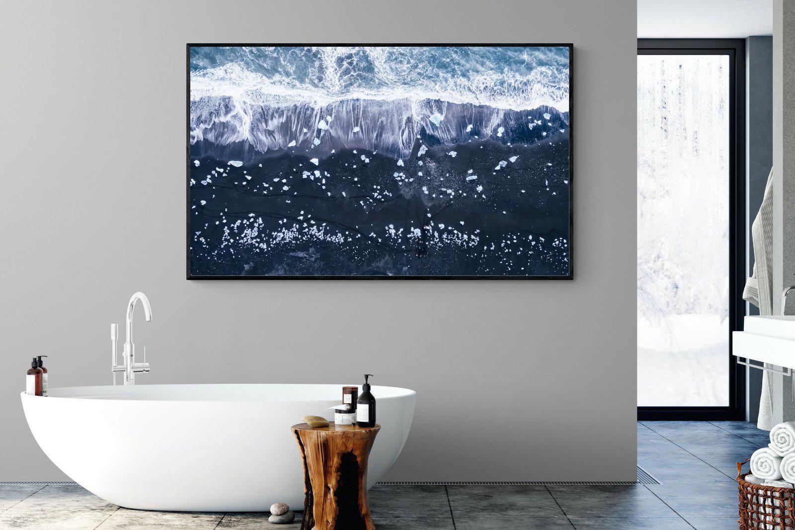 Iceland-Wall_Art-180 x 110cm-Mounted Canvas-Black-Pixalot