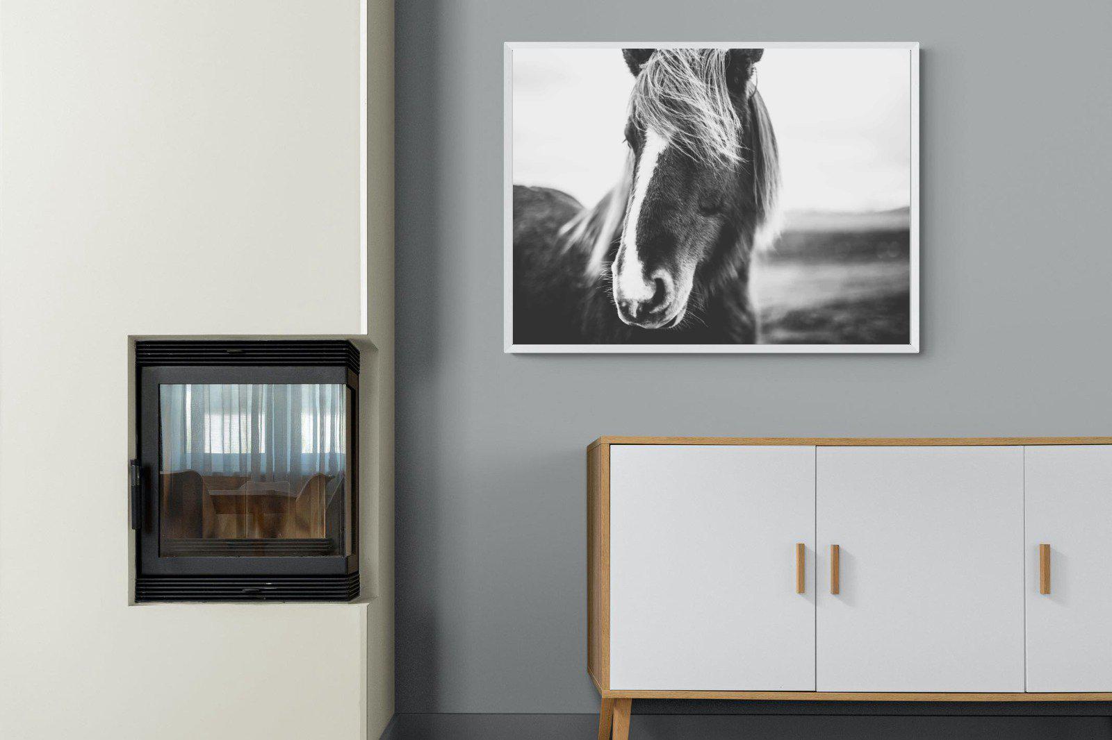 Icelandic Pony-Wall_Art-100 x 75cm-Mounted Canvas-White-Pixalot