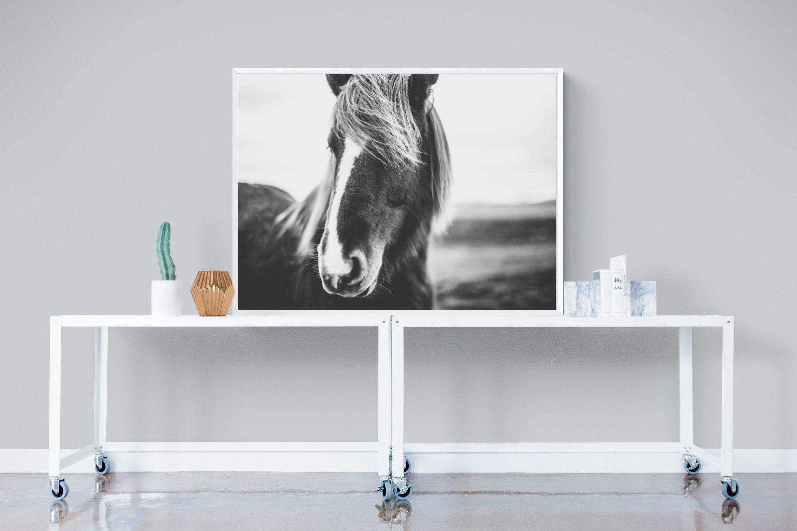 Icelandic Pony-Wall_Art-120 x 90cm-Mounted Canvas-White-Pixalot