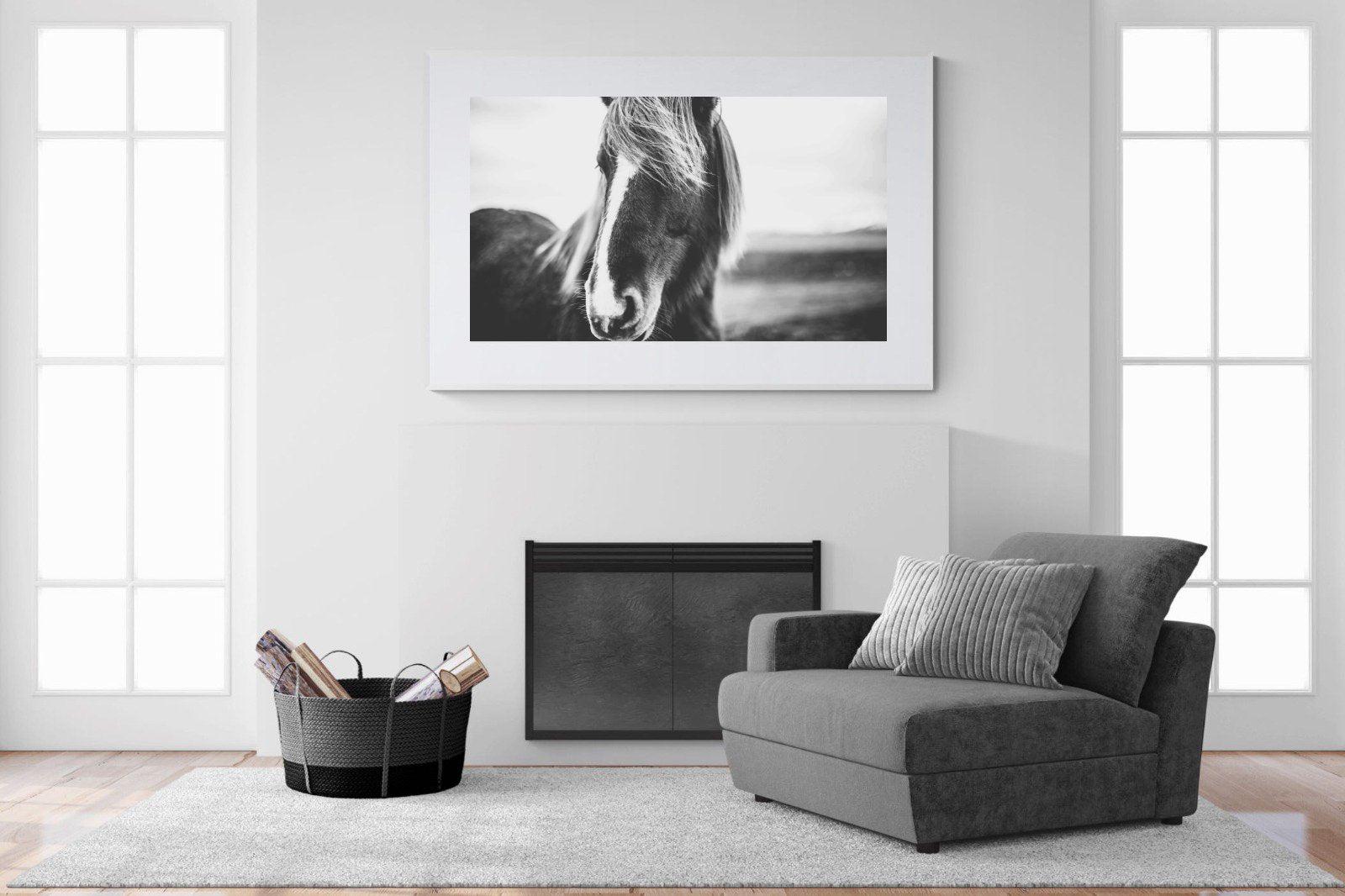 Icelandic Pony-Wall_Art-150 x 100cm-Framed Print-White-Pixalot