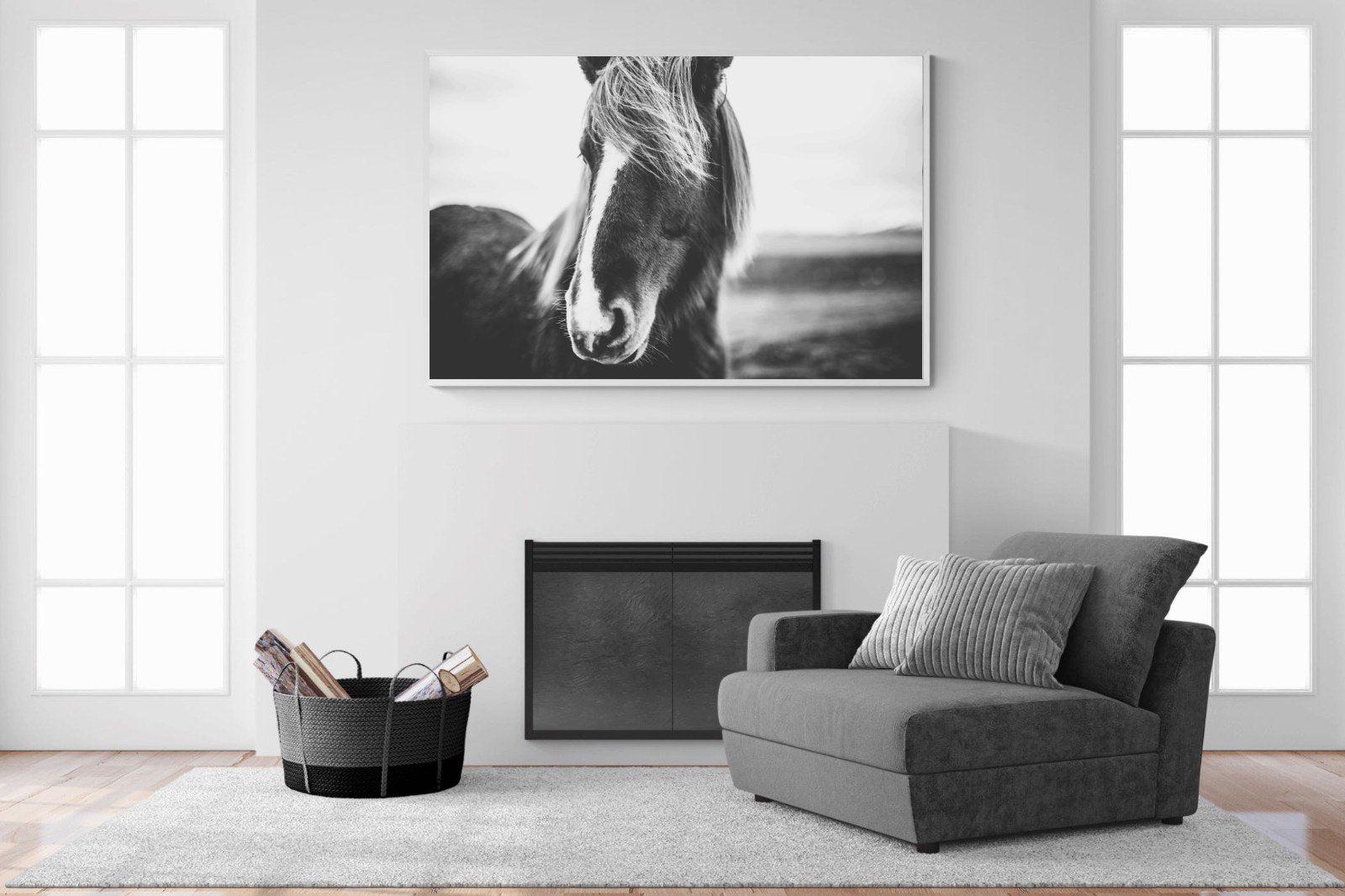 Icelandic Pony-Wall_Art-150 x 100cm-Mounted Canvas-White-Pixalot