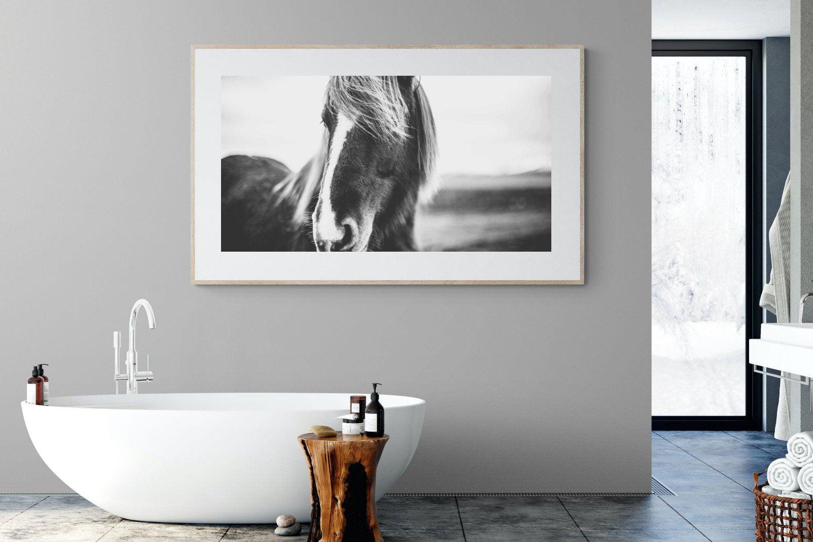 Icelandic Pony-Wall_Art-180 x 110cm-Framed Print-Wood-Pixalot