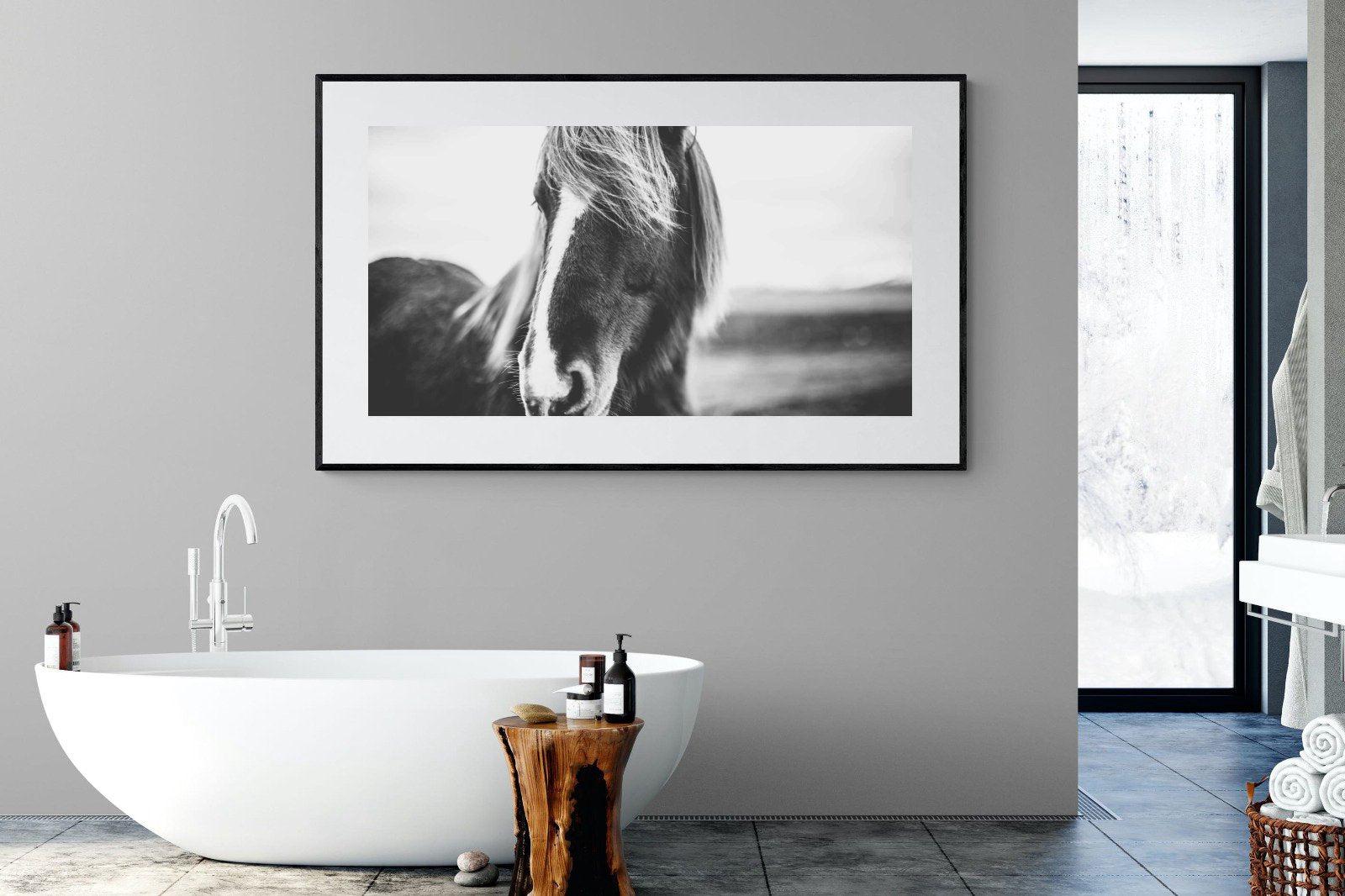 Icelandic Pony-Wall_Art-180 x 110cm-Framed Print-Black-Pixalot
