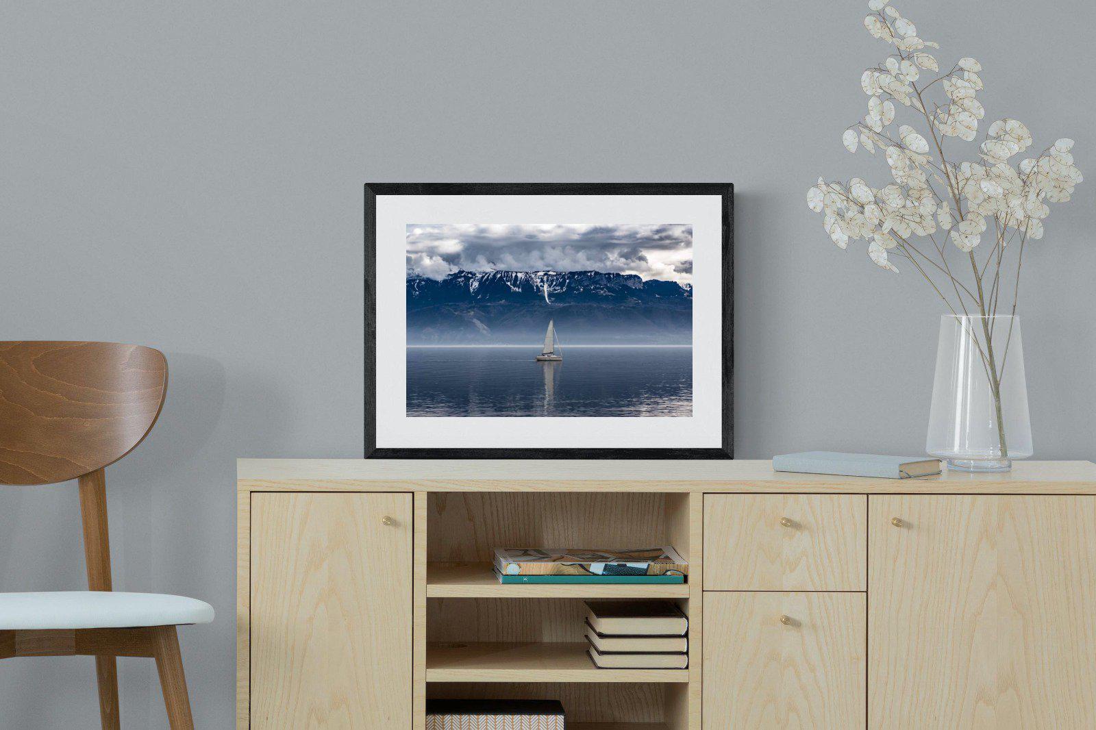 Icelandic Sails-Wall_Art-60 x 45cm-Framed Print-Black-Pixalot