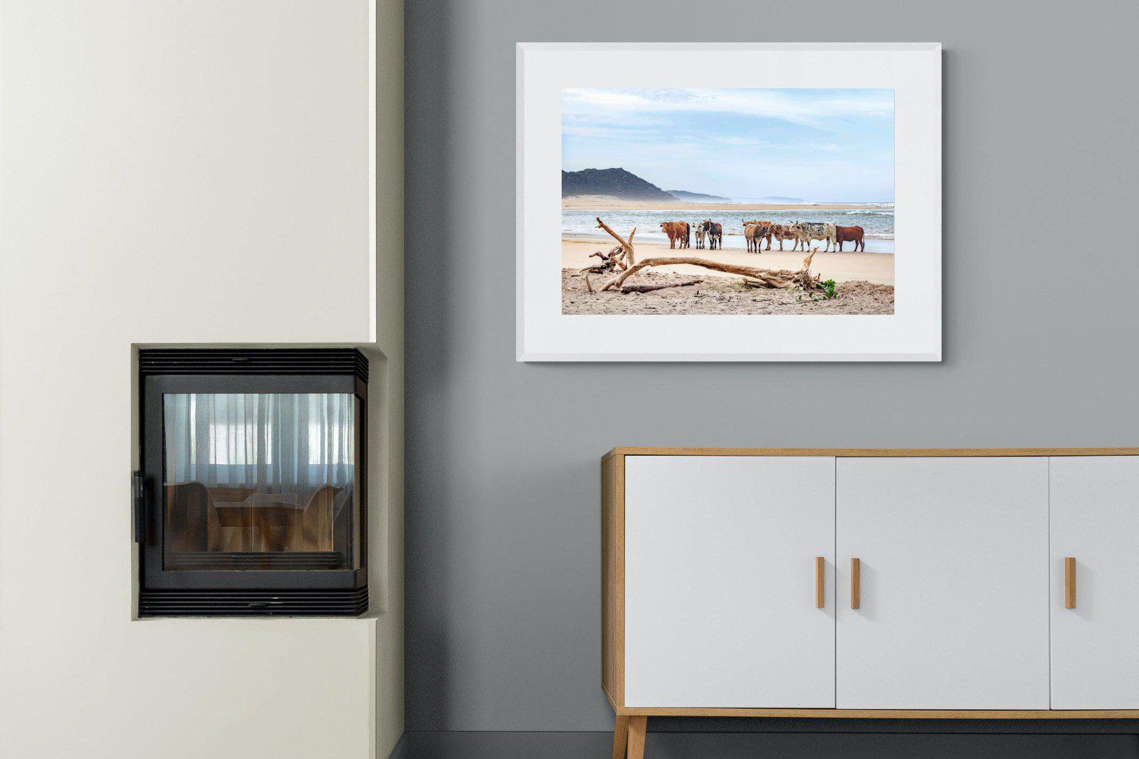 Indaba-Wall_Art-100 x 75cm-Framed Print-White-Pixalot