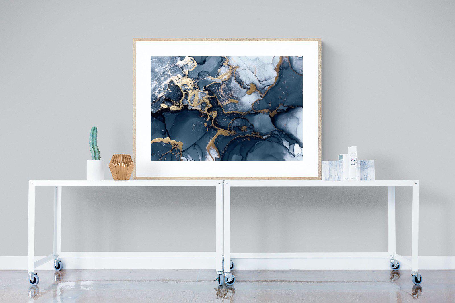 Indigo Ink-Wall_Art-120 x 90cm-Framed Print-Wood-Pixalot