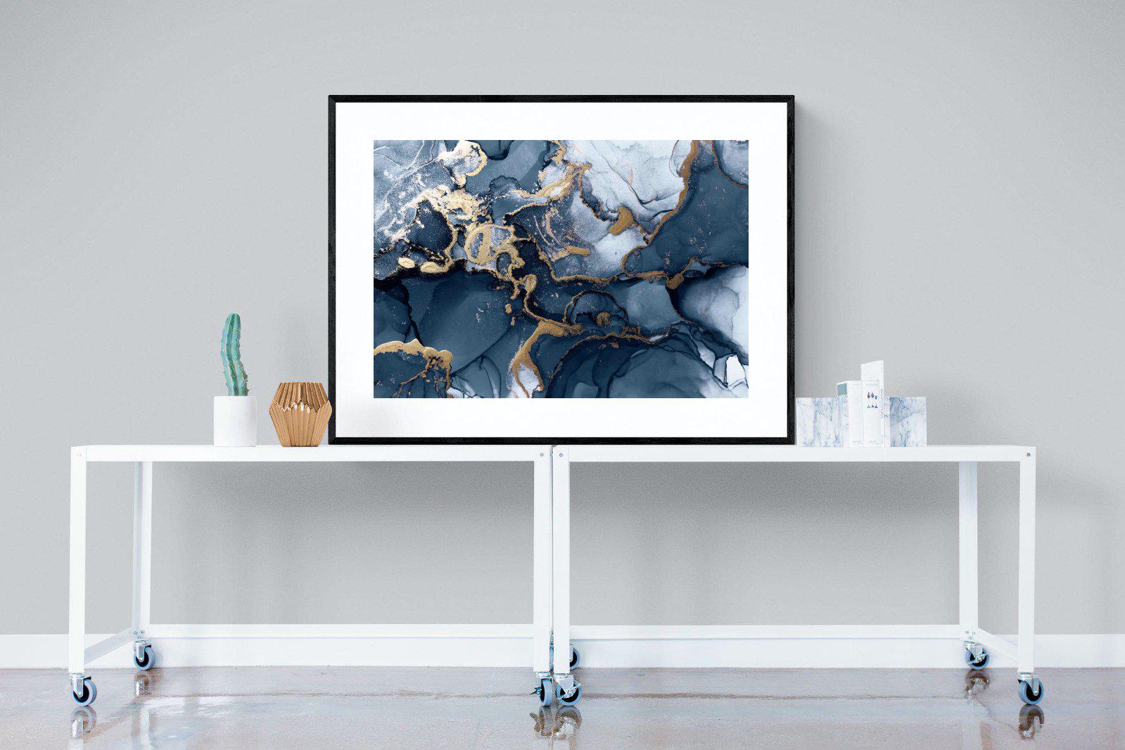 Indigo Ink-Wall_Art-120 x 90cm-Framed Print-Black-Pixalot